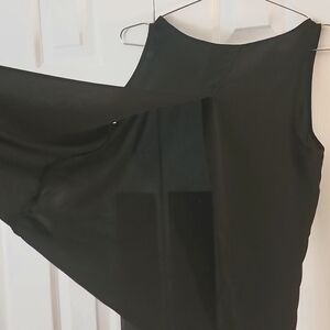 High Neck Open Back Shear Tank Top. Size: M